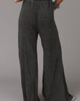 Light Slate Gray Wide Leg Pocketed Pants Sentient Beauty Fashions Apparel & Accessories