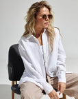 Light Gray Textured Button Up Long Sleeve Shirt Sentient Beauty Fashions Apparel & Accessories