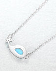 White Smoke Opal Dolphin 925 Sterling Silver Necklace Sentient Beauty Fashions jewelry