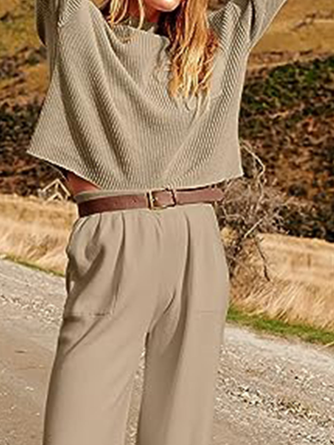 Rosy Brown Knit Top and Joggers Set Sentient Beauty Fashions Apparel &amp; Accessories