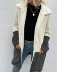 Gray Two Tone Teddy Coat with Pockets Sentient Beauty Fashions Apparel & Accessories