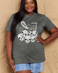 Rosy Brown Simply Love Full Size Graphic BOO Cotton T-Shirt Sentient Beauty Fashions Apparel & Accessories
