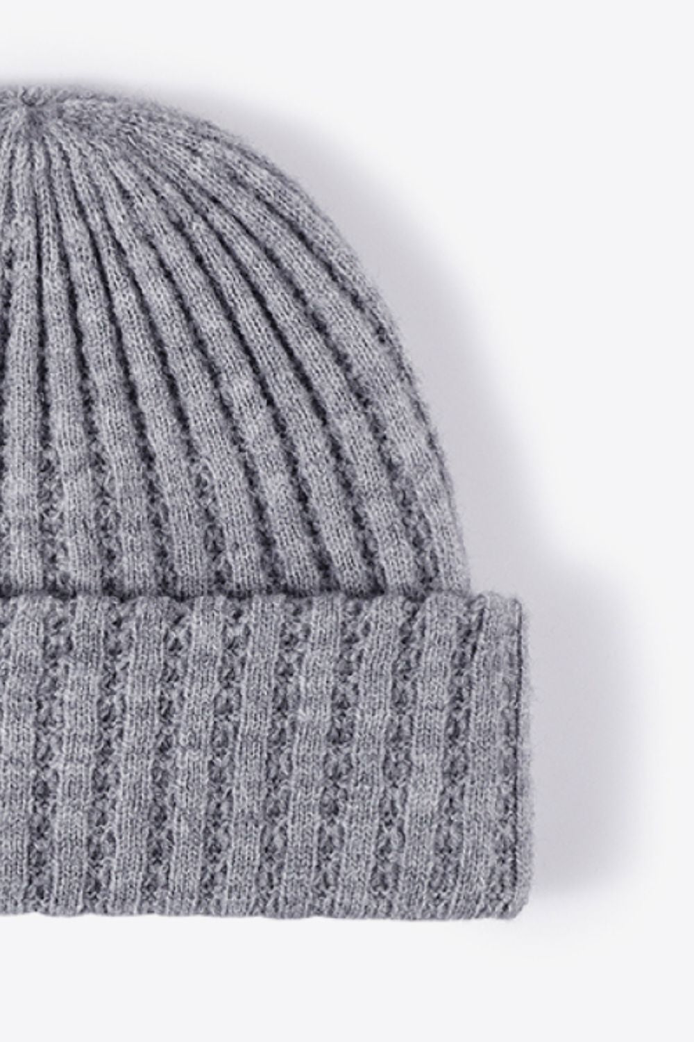 Light Gray Wide Rib Beanie Sentient Beauty Fashions *Accessories