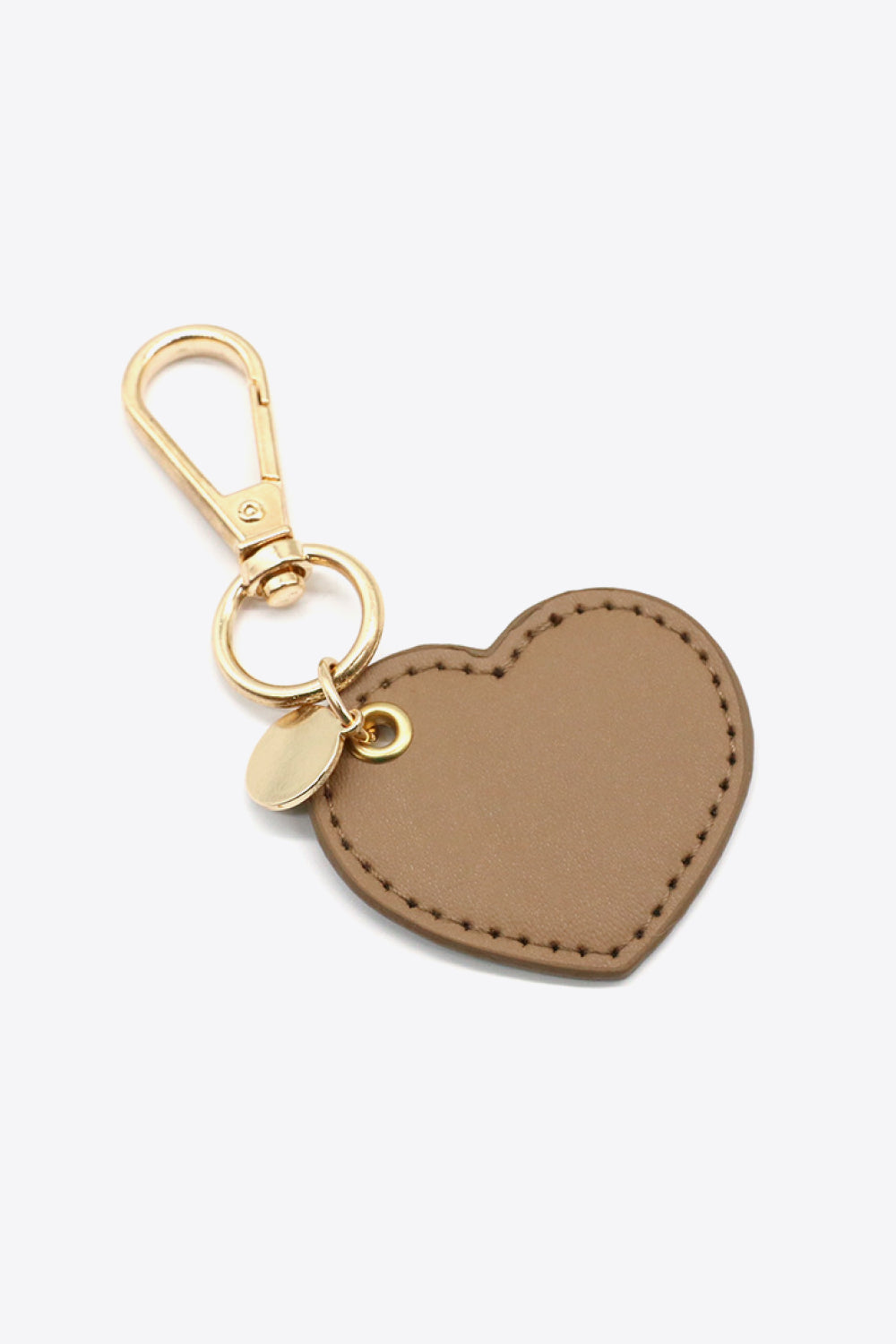 White Smoke Assorted 4-Pack Heart Shape PU Leather Keychain Sentient Beauty Fashions Apparel & Accessories