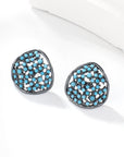Dim Gray Turquoise Stud Earrings Sentient Beauty Fashions jewelry