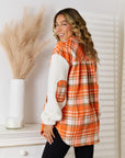 Light Gray Plaid Collared Button Down Jacket Sentient Beauty Fashions Apparel & Accessories