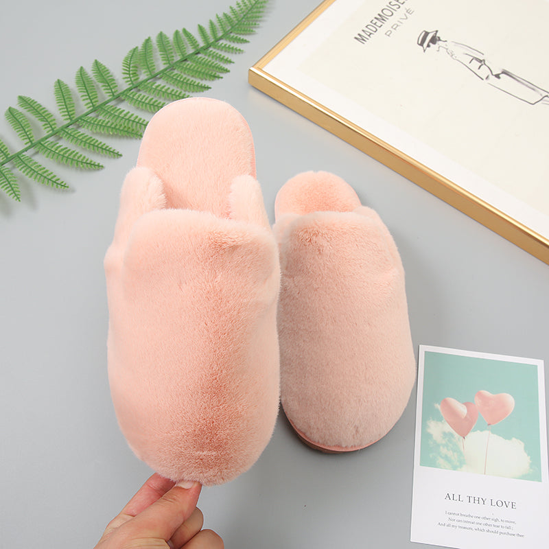 Light Gray Faux Fur Slippers Sentient Beauty Fashions slippers