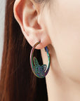 Black 5-Pair Wholesale Multicolored Butterfly Huggie Earrings Sentient Beauty Fashions jewelry