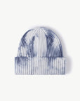 White Smoke Tie-Dye Ribbed Cuffed Beanie