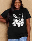 Tan Simply Love Full Size Graphic BOO Cotton T-Shirt Sentient Beauty Fashions Apparel & Accessories