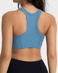 Rosy Brown Wide Strap Cropped Sport Tank