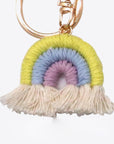 Beige Assorted 4-Pack Rainbow Fringe Keychain Sentient Beauty Fashions Apparel & Accessories