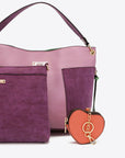 Dark Slate Gray Nicole Lee USA Sweetheart Handbag Set Sentient Beauty Fashions *Accessories