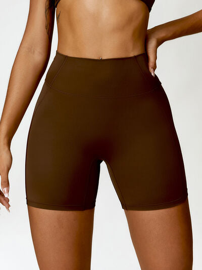 Black High Waist Active Shorts Sentient Beauty Fashions Apparel &amp; Accessories