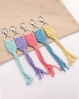 Light Gray Assorted 4-Pack Handmade Fringe Keychain Sentient Beauty Fashions Apparel & Accessories