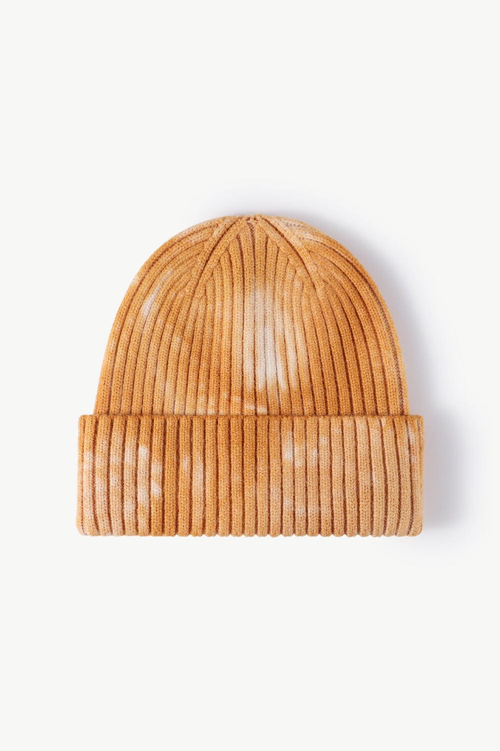 White Smoke Tie-Dye Ribbed Cuffed Beanie