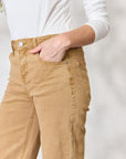 Gray RISEN Full Size Fringe Hem Wide Leg Jeans Sentient Beauty Fashions Apparel & Accessories