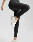 Light Gray Wide Waistband Sport Leggings