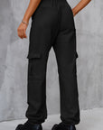 Dark Gray Buttoned High Waist Jeans with Pockets Sentient Beauty Fashions Apparel & Accessories