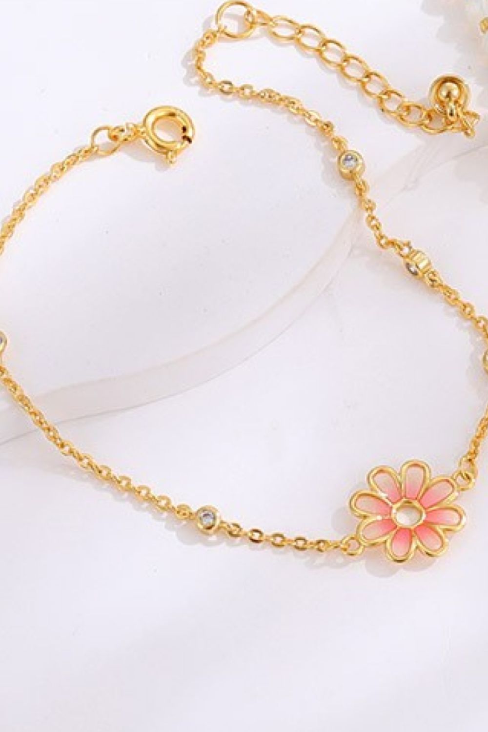 Lavender Flower Chain Bracelet Sentient Beauty Fashions Jewelry