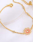 Lavender Flower Chain Bracelet Sentient Beauty Fashions Jewelry