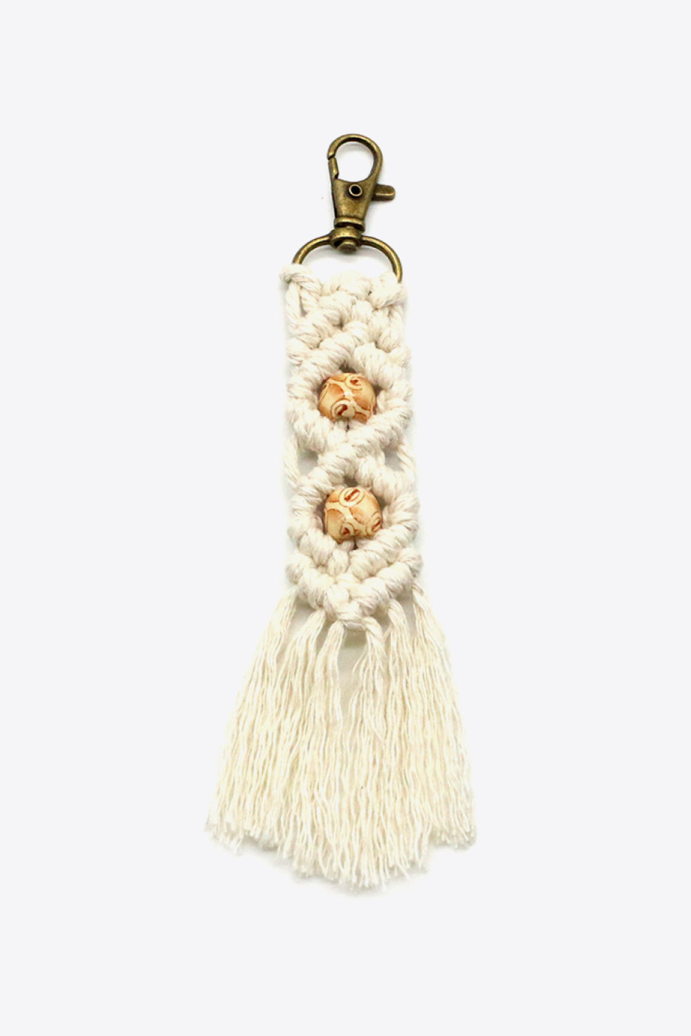 White Smoke Assorted 4-Pack Handmade Macrame Fringe Keychain Sentient Beauty Fashions Apparel & Accessories
