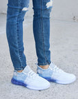 Light Steel Blue Forever Link Gradient Lace-Up Mesh Breathable Athletic Shoes Sentient Beauty Fashions Shoes