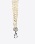 White Smoke Assorted 2-Pack Hand-Woven Lanyard Keychain Sentient Beauty Fashions Apparel & Accessories