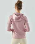 Light Gray Zip Up Hooded Active Outerwear Sentient Beauty Fashions Apparel & Accessories
