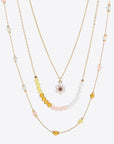 White Smoke Alloy Three-Piece Necklace Set Sentient Beauty Fashions necklaces