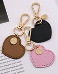 Light Gray Assorted 4-Pack Heart Shape PU Leather Keychain Sentient Beauty Fashions Apparel & Accessories