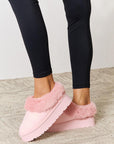 Light Gray Legend Footwear Furry Chunky Platform Ankle Boots Sentient Beauty Fashions slippers