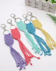 Light Gray Assorted 4-Pack Handmade Fringe Keychain Sentient Beauty Fashions Apparel & Accessories