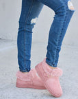 Gray Forever Link Furry Chunky Thermal Ankle Boots Sentient Beauty Fashions Shoes