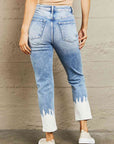 Rosy Brown BAYEAS High Waisted Distressed Painted Cropped Skinny Jeans Sentient Beauty Fashions Apparel & Accessories