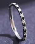 Dim Gray 925 Sterling Silver Cubic Zirconia Ring Sentient Beauty Fashions jewelry