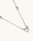 Lavender Blush Moissanite 925 Sterling Silver Heart Necklace Sentient Beauty Fashions necklaces