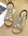 Tan PU Leather Open Toe Sandals Sentient Beauty Fashions Apparel & Accessories