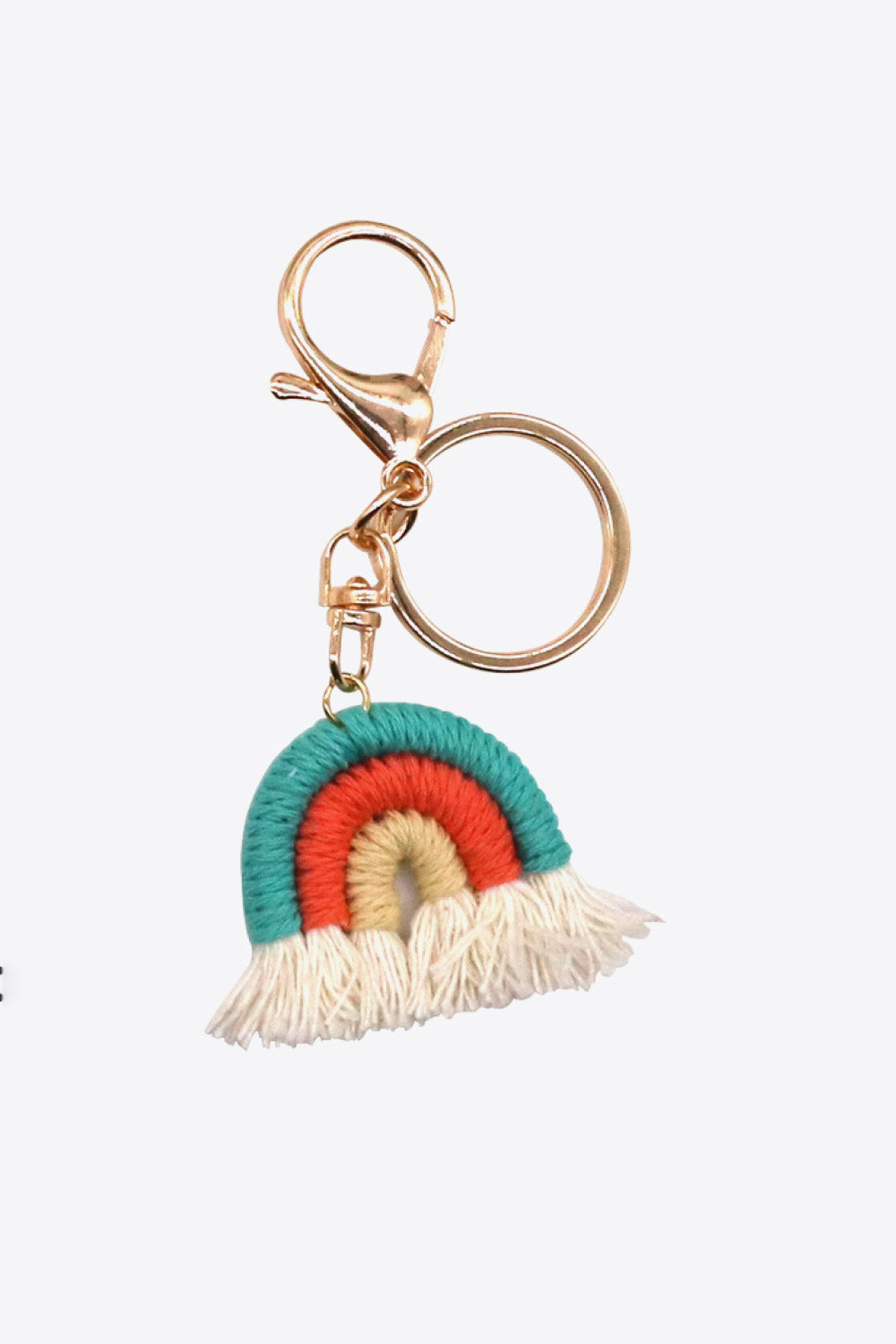 White Smoke Assorted 4-Pack Rainbow Fringe Keychain Sentient Beauty Fashions Apparel &amp; Accessories