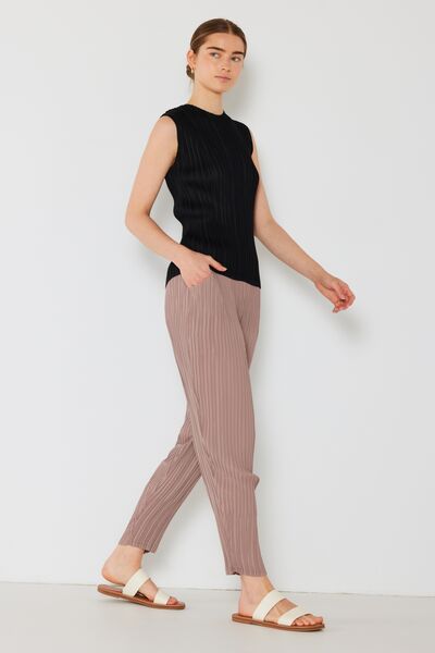 Light Gray Marina West Swim Pleated Relaxed-Fit Slight Drop Crotch Jogger Sentient Beauty Fashions Apparel &amp; Accessories