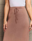 Rosy Brown Culture Code For The Day Full Size Flare Maxi Skirt in Chocolate Sentient Beauty Fashions Apparel & Accessories