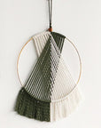 Beige Contrast Fringe Round Macrame Wall Hanging Sentient Beauty Fashions Home Decor