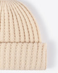 Antique White Wide Rib Beanie