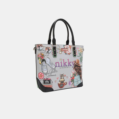 White Smoke Nicole Lee USA 3-Piece Nikky World Handbag Set Sentient Beauty Fashions *Accessories