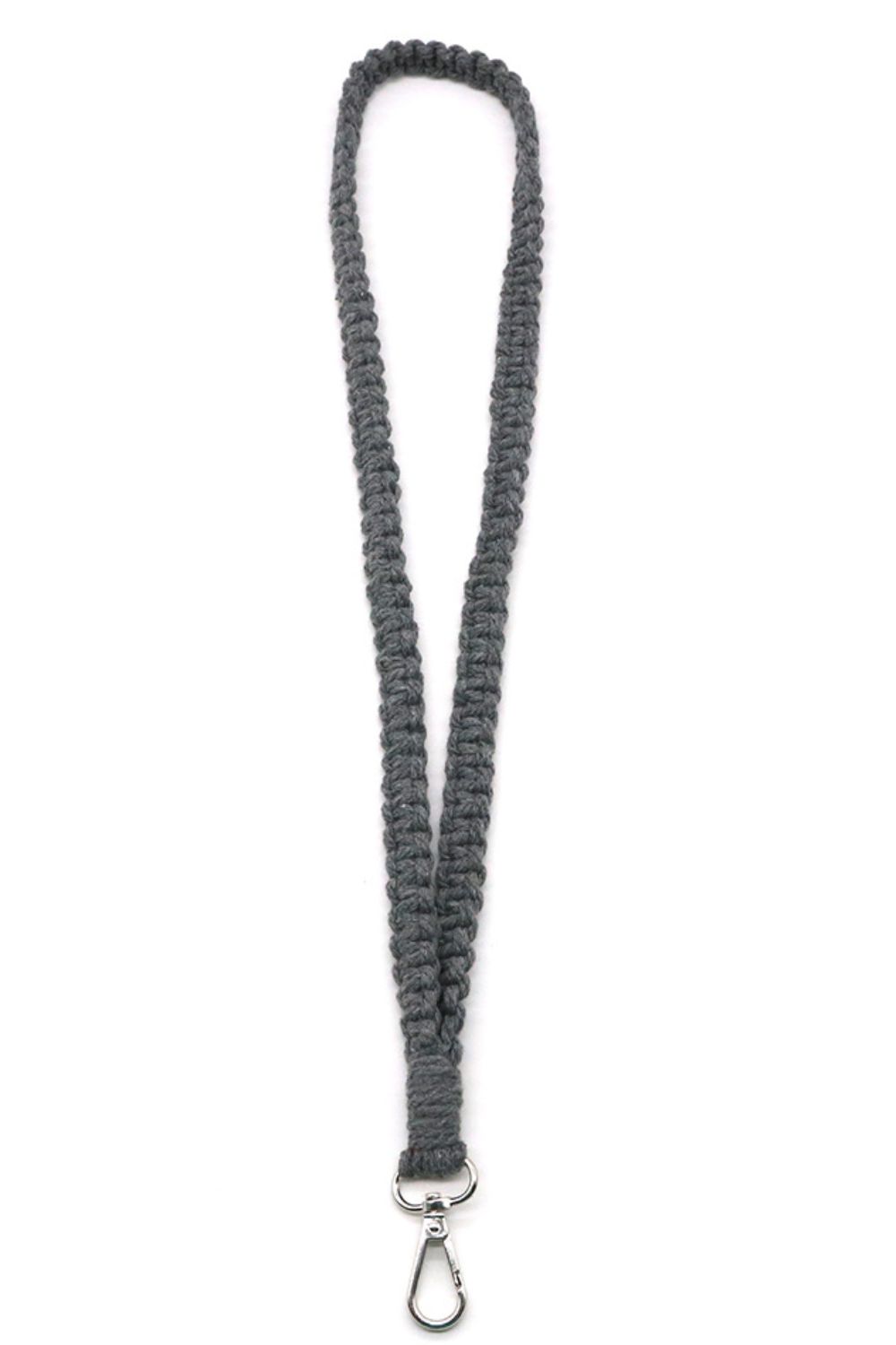 Dim Gray Assorted 2-Pack Hand-Woven Lanyard Keychain Sentient Beauty Fashions Apparel &amp; Accessories