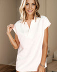 Dim Gray Textured Cap Sleeve T-Shirt Sentient Beauty Fashions Apparel & Accessories