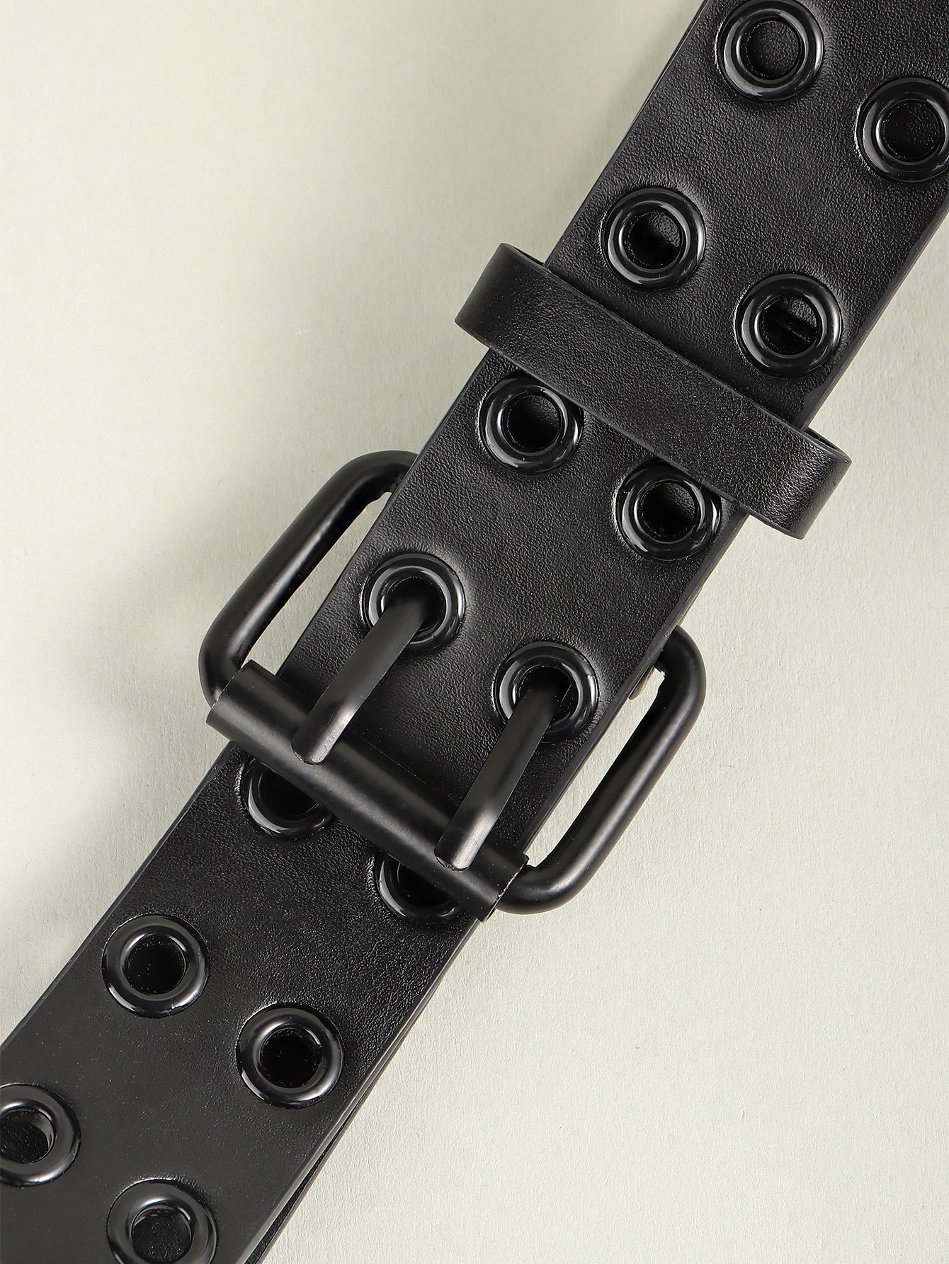 Dark Slate Gray Grommet PU Leather Belt