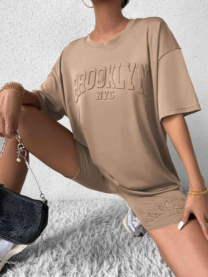 BROOKLYN NYC Graphic Top and Shorts Set