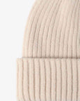 Antique White HAPPY Contrast Beanie