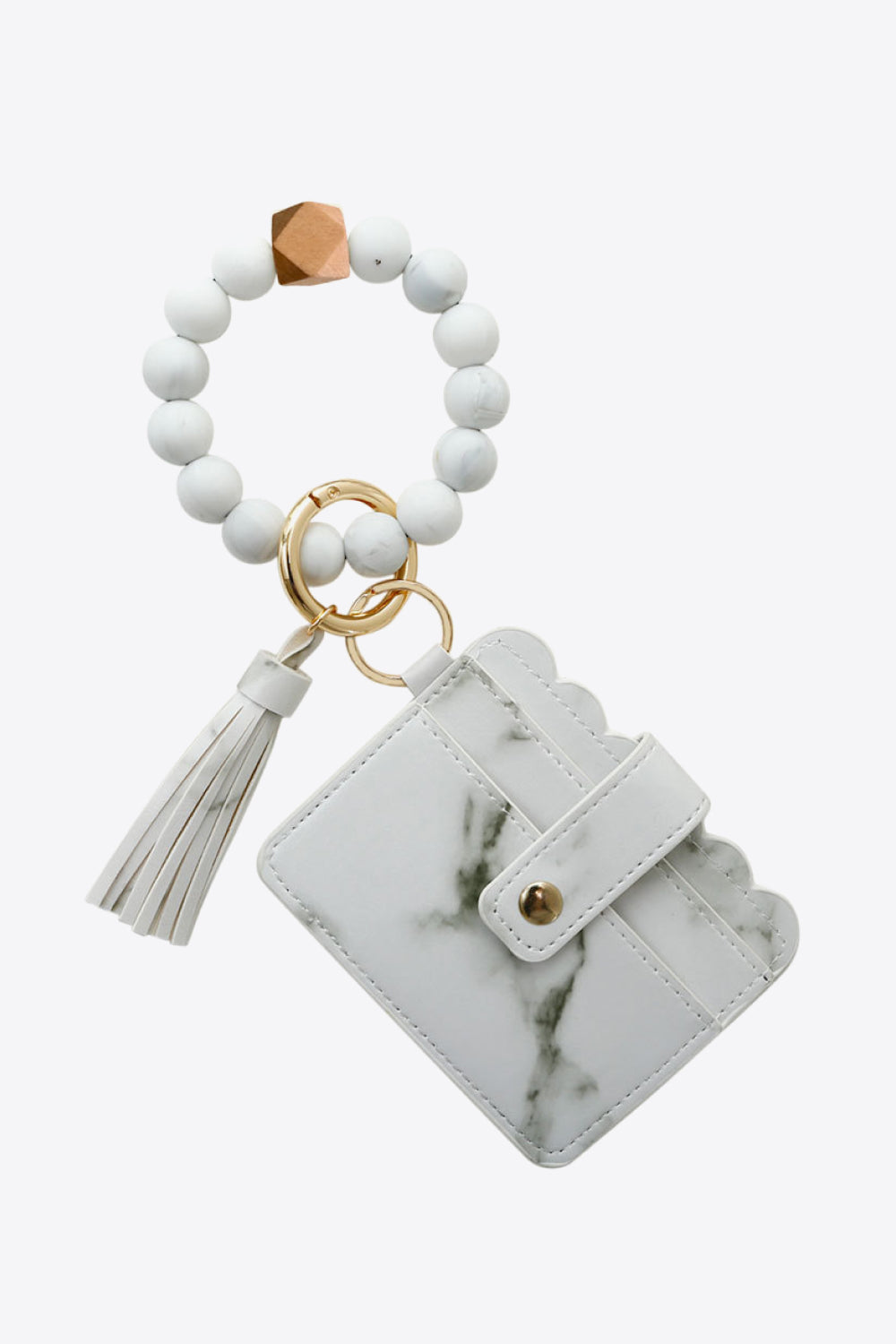 White Smoke 2-Pack Mini Purse Tassel Key Chain Sentient Beauty Fashions *Accessories